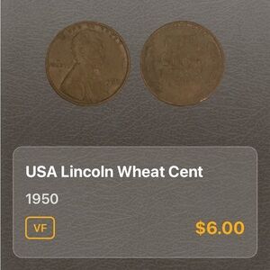 1950 USA Lincoln Wheat Cent